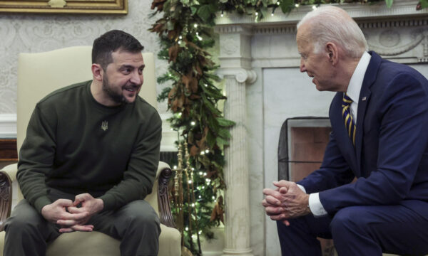 President Biden Meets With Ukrainian President Volodymyr Zelensky In The Oval Office Of White House